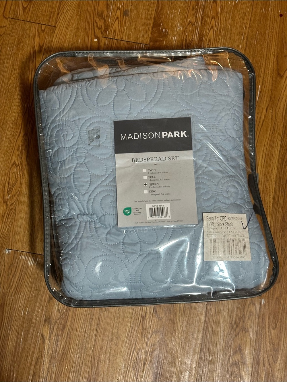 Madison Park Light Blue Quilted Bedspread Set - Soft Stitched Design